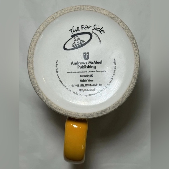 Vintage The Far Side Gary Larson 1998 Arts and eisure Coffee Cup Mug Yellow - Picture 6 of 6